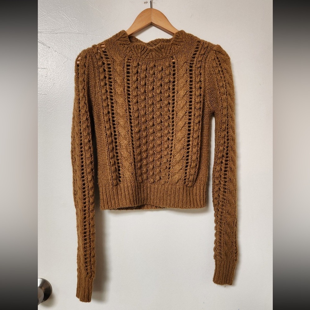 Wilfred Aritzia Reverdy Mohair Alpaca Wool Blend Mock Neck Knit Sweater size XS